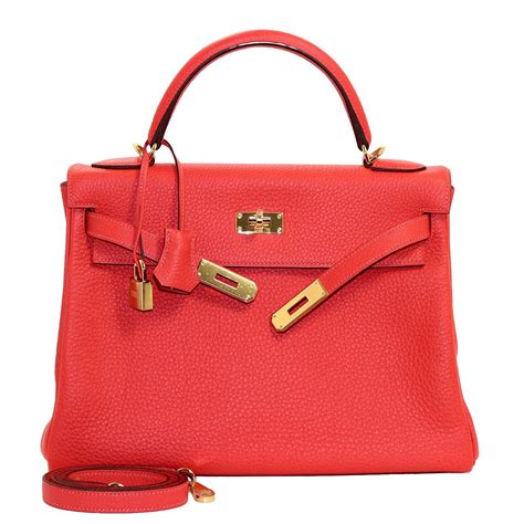 hermes red leather purse|Hermes bag leather types.